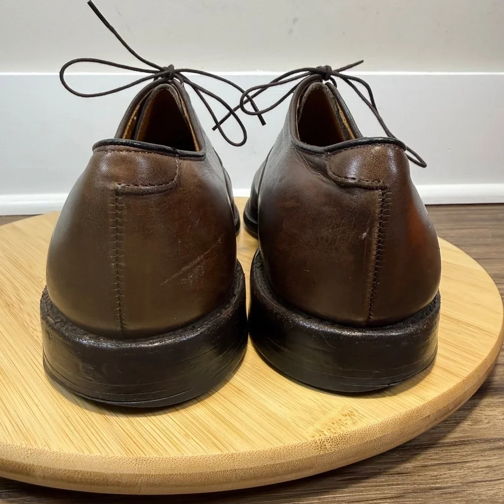 Allen Edmonds Byron Oxford Mens 10.5 C Brown Cap Toe Brogue 14380